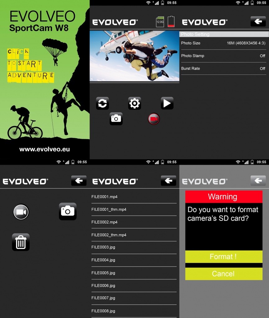 actioncam camera video Evolveo Sportcam W8 02