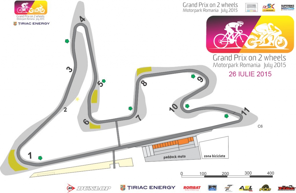 traseu ciclism Grand Prix pe 2 Roti