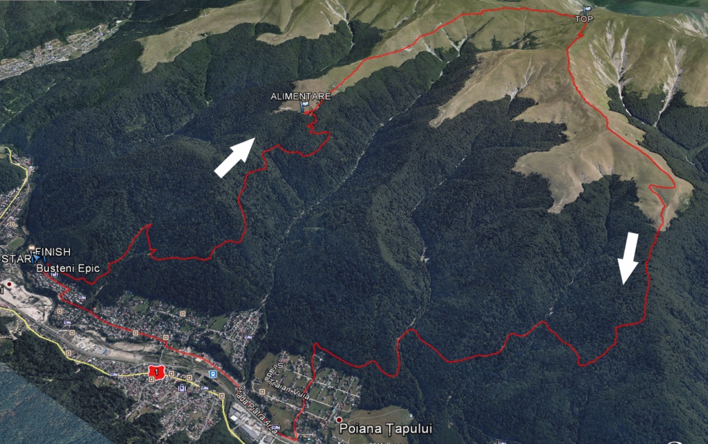 Busteni Epic 2015 traseu google earth