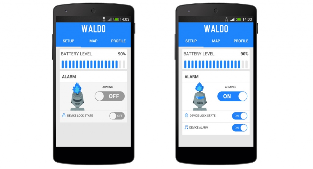 alarma gsm bicicleta waldo aplicatia smart phone