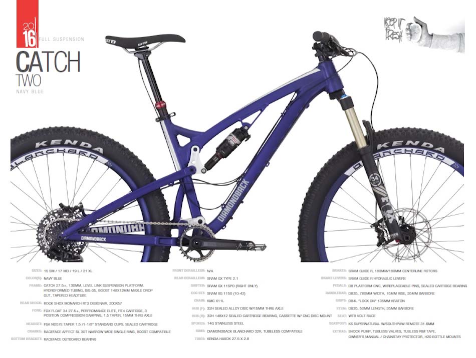 Diamondback-catch-2-specs