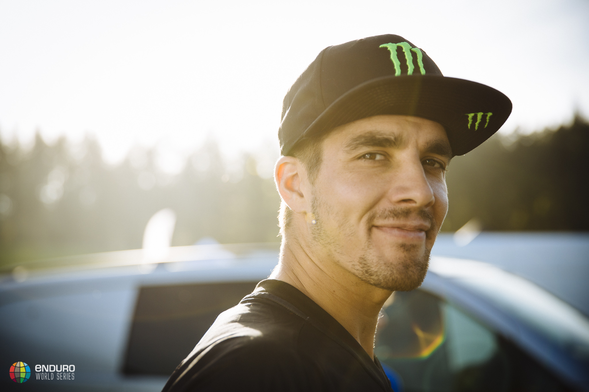 The rare Sam Hill smile, he enjoyed himself out there on the course today!