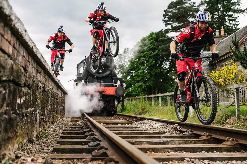 Danny MacAskill gap from platform to rail